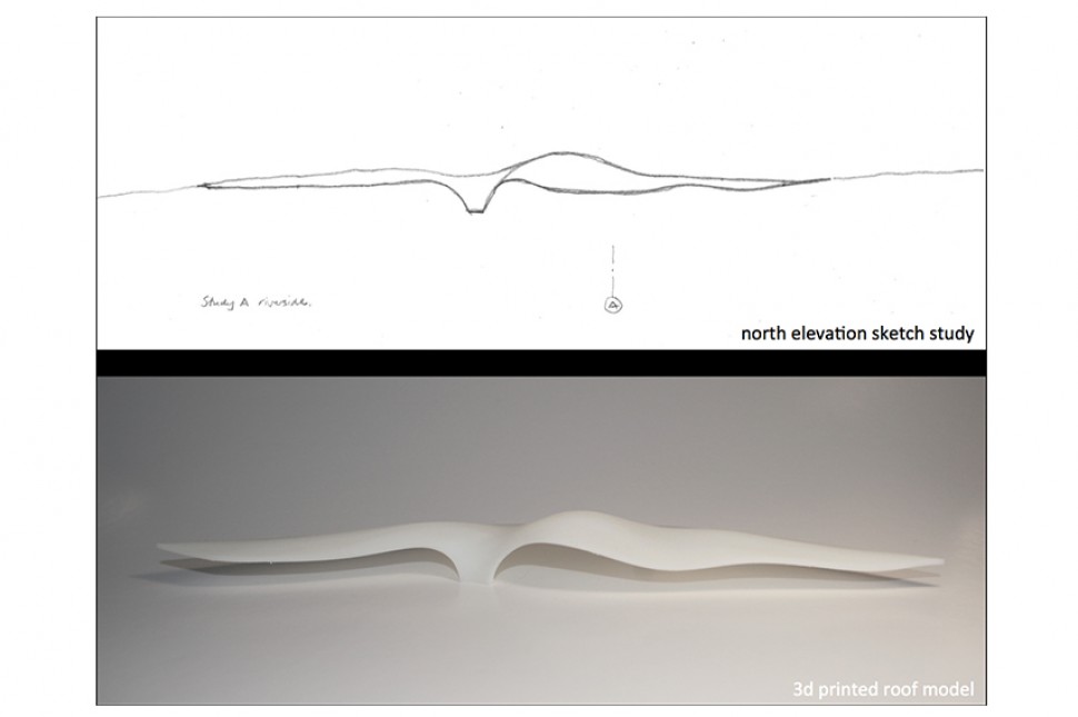 hybrid grid shell drawing 3D printed model